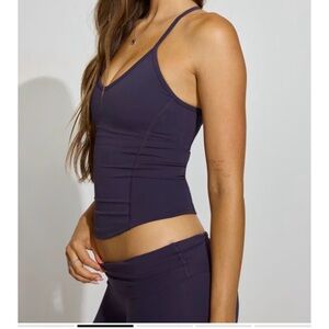 Softactive T-Back Tank in Perky Plum